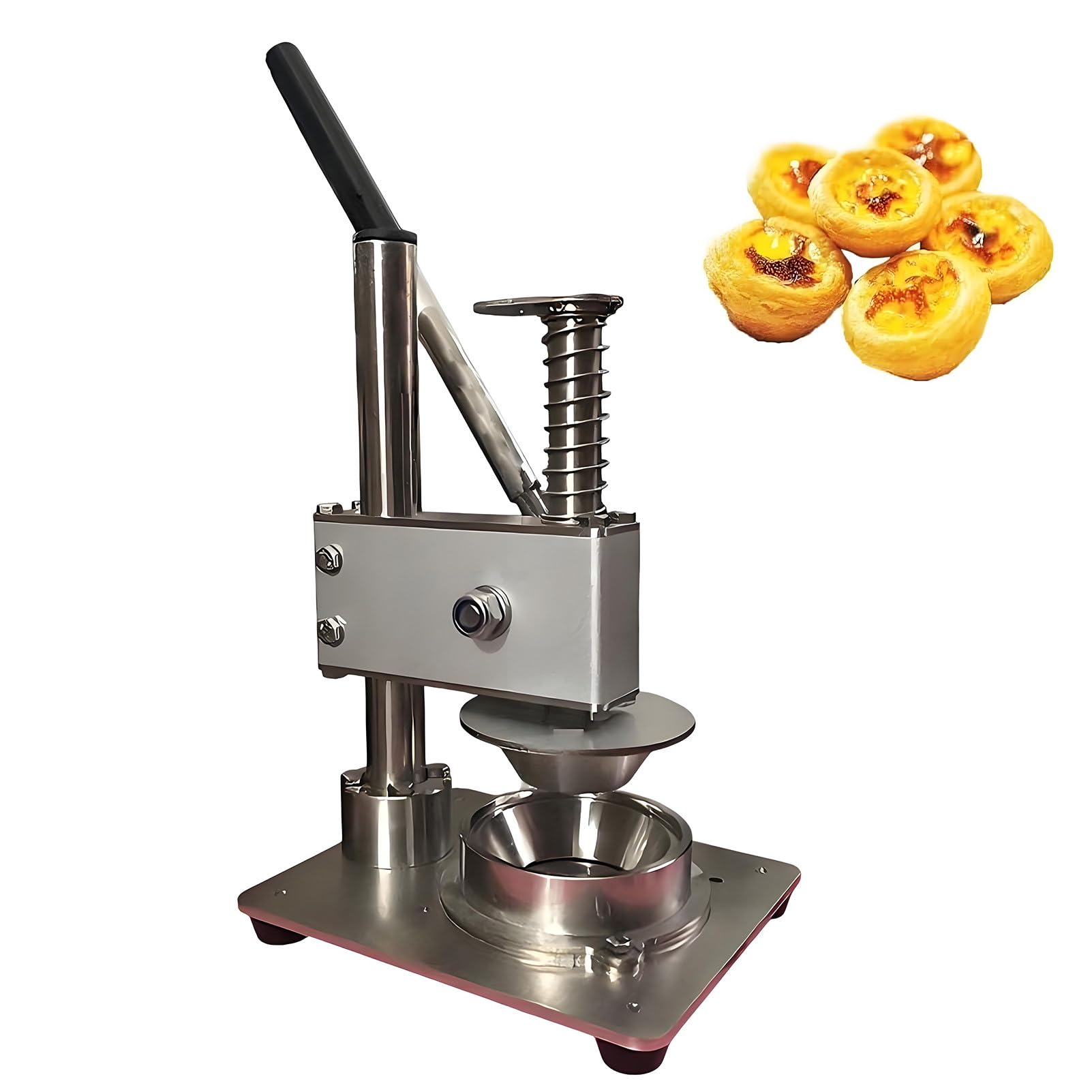 Epygnom Multicolor Egg Tart Pressing Machine, Commercial Egg Tart Forming Maker, Egg Tart Shell Molding Making Machine, Hand Press Egg Tart Skin Tool, For Baking Tarte Pie Waffle Shells 207