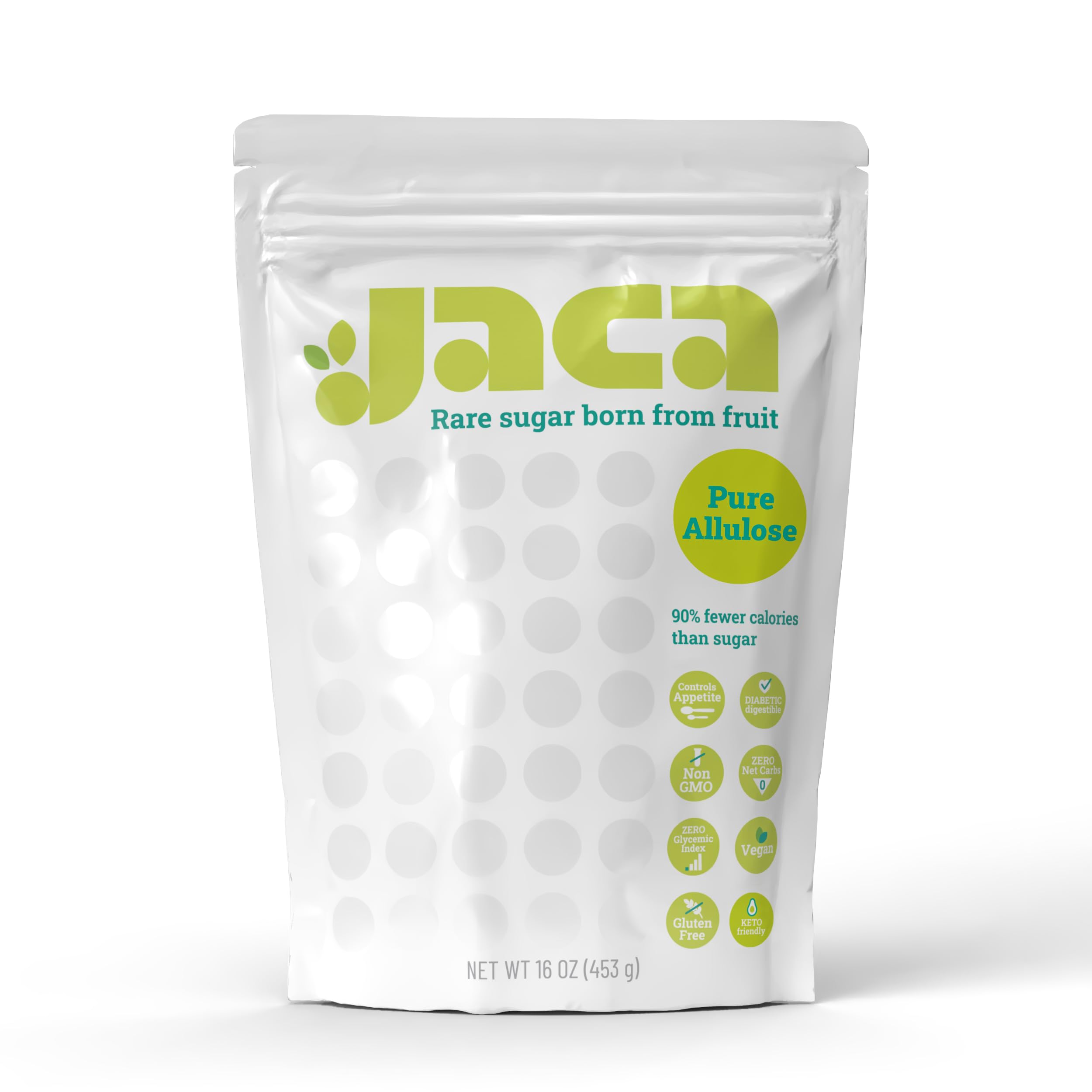 Jaca Rare Sugar Pure Allulose Sweetener | Healthy Sugar Substitute for Food & Drinks | Keto-Friendly, Vegan, Gluten-Free Alternative for Sweetening,