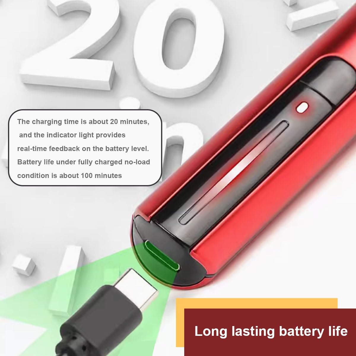 Junterone Mini Ponceuse Stylo Électrique USB – Ponceuse Alternative Précise 3 Vitesses Avec 8 Têtes Et Papiers Abrasifs, Rechargeable Pour Travaux De Détail