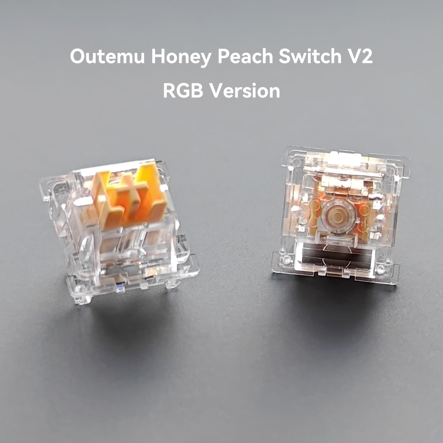 Amazon.co.jp: OUTEMU ハニーピーチ スイッチ V2 RGB、透明潤滑済み