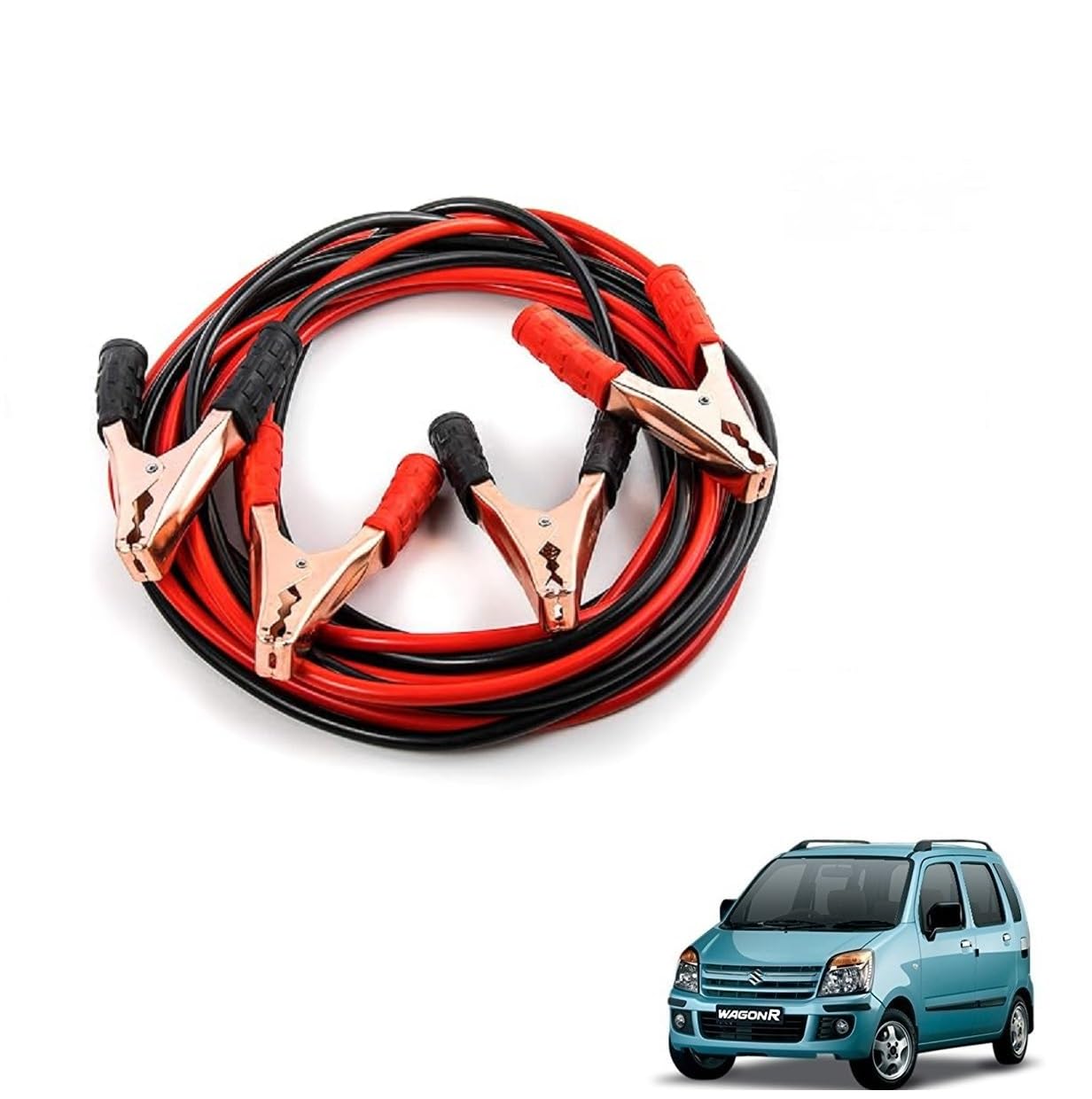 Kozdiko Heavy Duty Auto Jumper Cable Battery Booster Wire Clamp with Alligator Wire Emergency Car Battery Charging Booster Cables Compatibile with Maruti Suzuki Wagonr Old-image-18