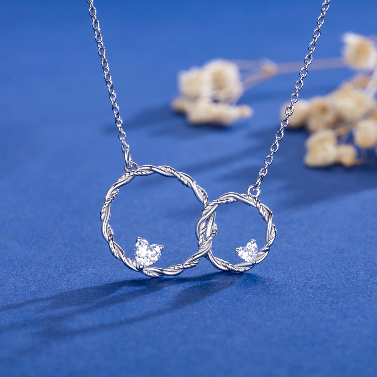 Sweet 16 Gifts for Her, 925 Sterling Silver Necklaces for Women Jewelry Two Interlocking Infinity Circle, 16th Birthday Gifts for Her Bestie Daughter - Image 6