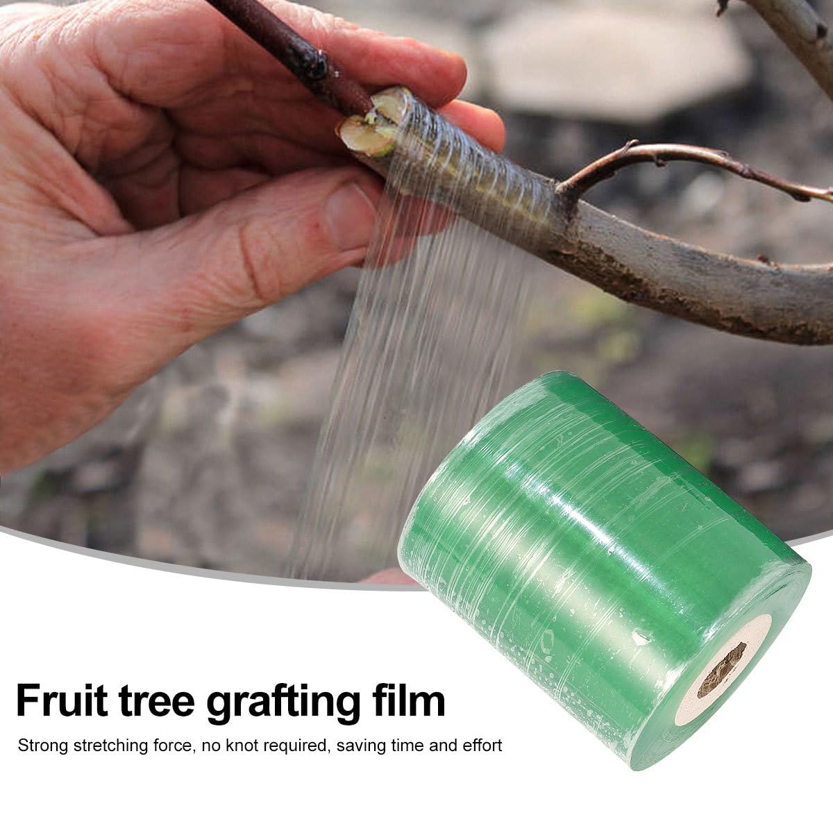 MAGICLULU Selbstklebendes Veredelungsband aus Grünem PVC 4 Rollen Dehnbar und Transparent für Walnuss und Pflanzenveredelung im Garten dem Bauernhof