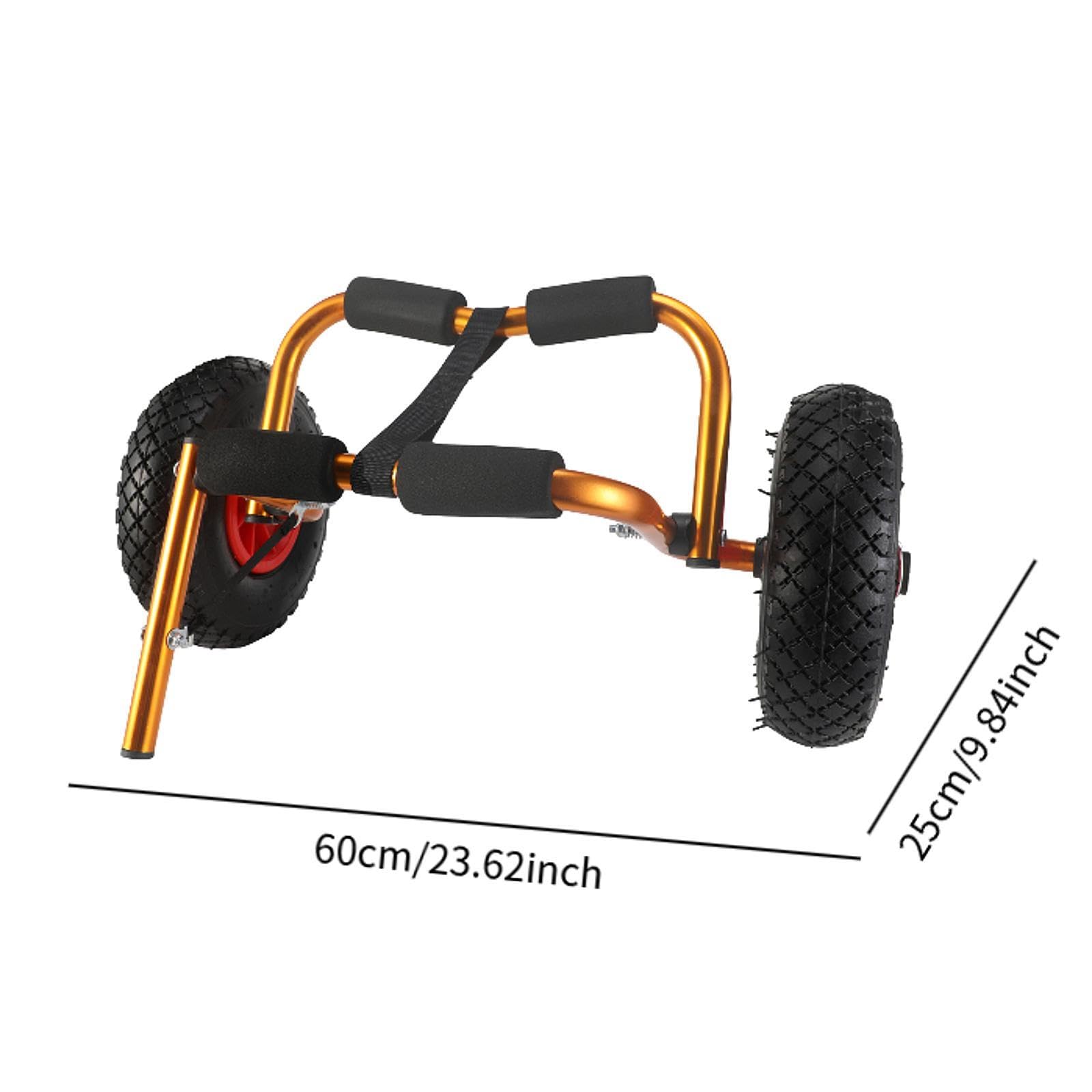 Yiju Kayak Cart Canoe Transport Cart Folded Heavy Duty Portable Aluminum Tube Sturdy Carrier Adjustable Boat Trailer Trolley