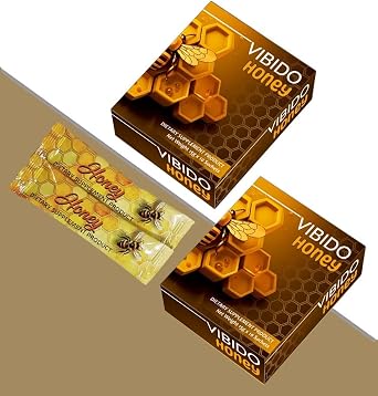 VIBIDO ROYAL HONEY for MEN | Strong with GINSENG with MACA extract Herbal Honey | 10 x 15gm Sachets for Dynamic Men