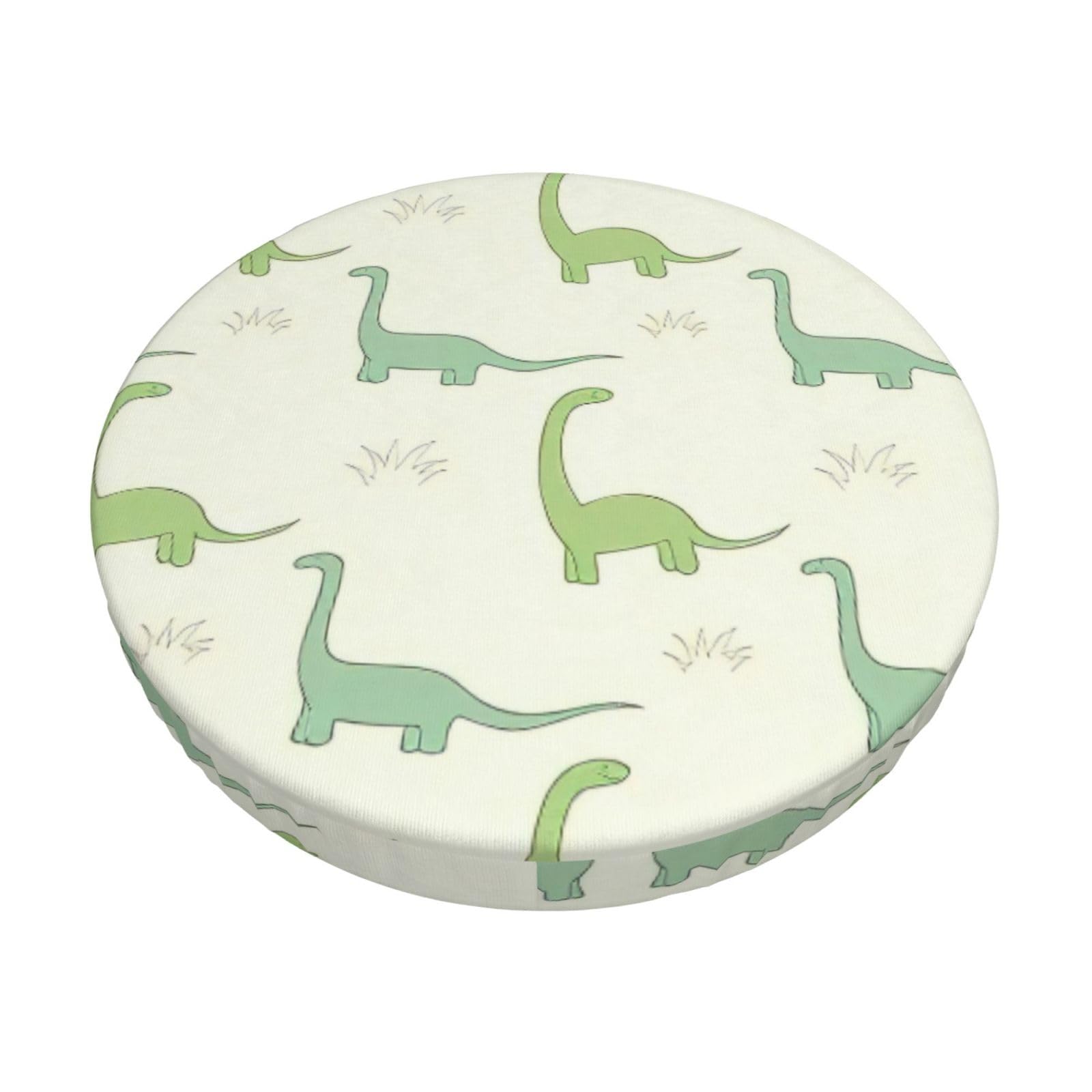 Fodera Cuscino Rotondo Per Sgabello – Stampa Dinosauri E Gatti, 30-35 Cm, Antiscivolo E Lavabile