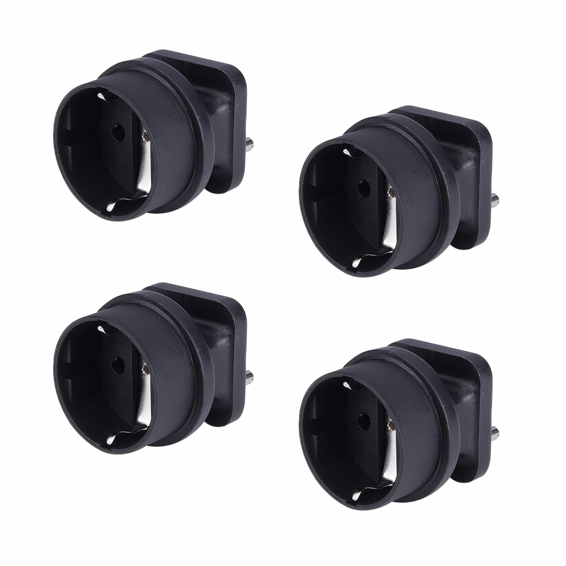 MX Schuko to India Plug Adapter 5A – Converts European Type E/F to Indian Type D 3-Pin Plug – 250V Grounded Adapter for Travel & Appliances – Black, Heavy-Duty – Pack of 4-image-47