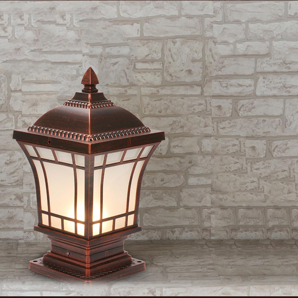 Farola de Exterior,Lámpara de Sobremuro para Exteriores,Luces Jardín Impermeable para Paisaje Caminos Deco (D)