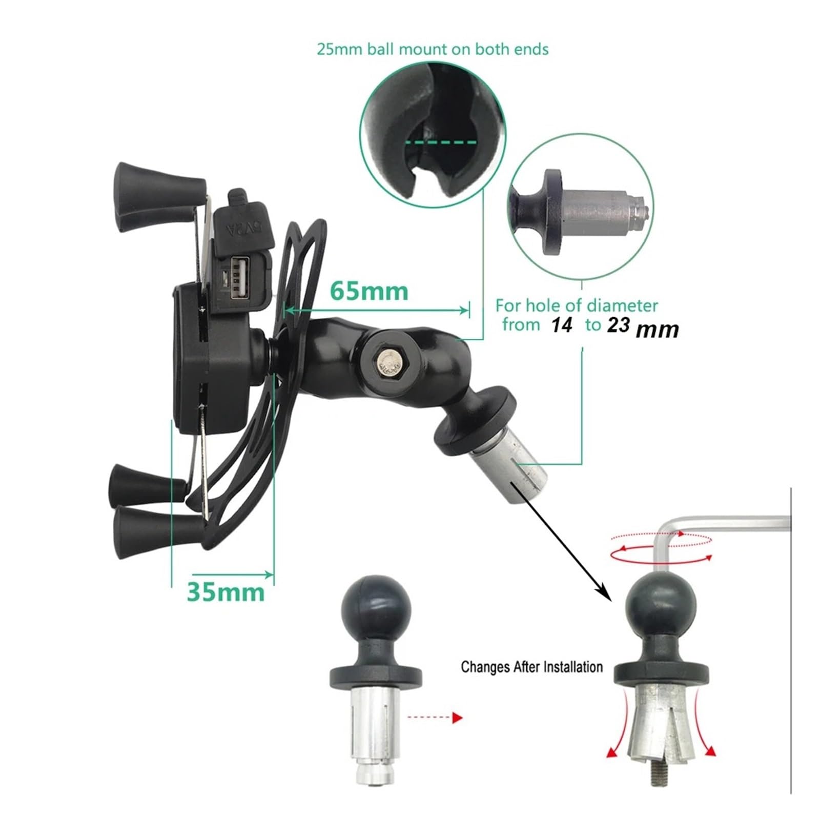 Support Navigation Moto pour YZF-R1 pour YZF-R6 YZF-R6S YZF R1M/S 2002-2018 Chargeur Moto Téléphone Portable Support Navigation GPS avec USB Porte Téléphone Moto