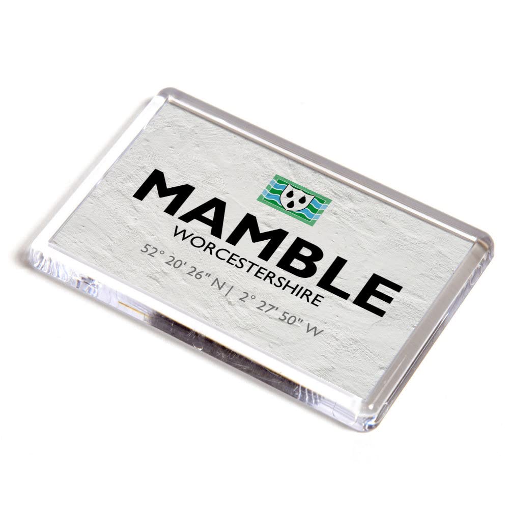 FRIDGE MAGNET - Mamble, Worcestershire - Lat/Long SO6871