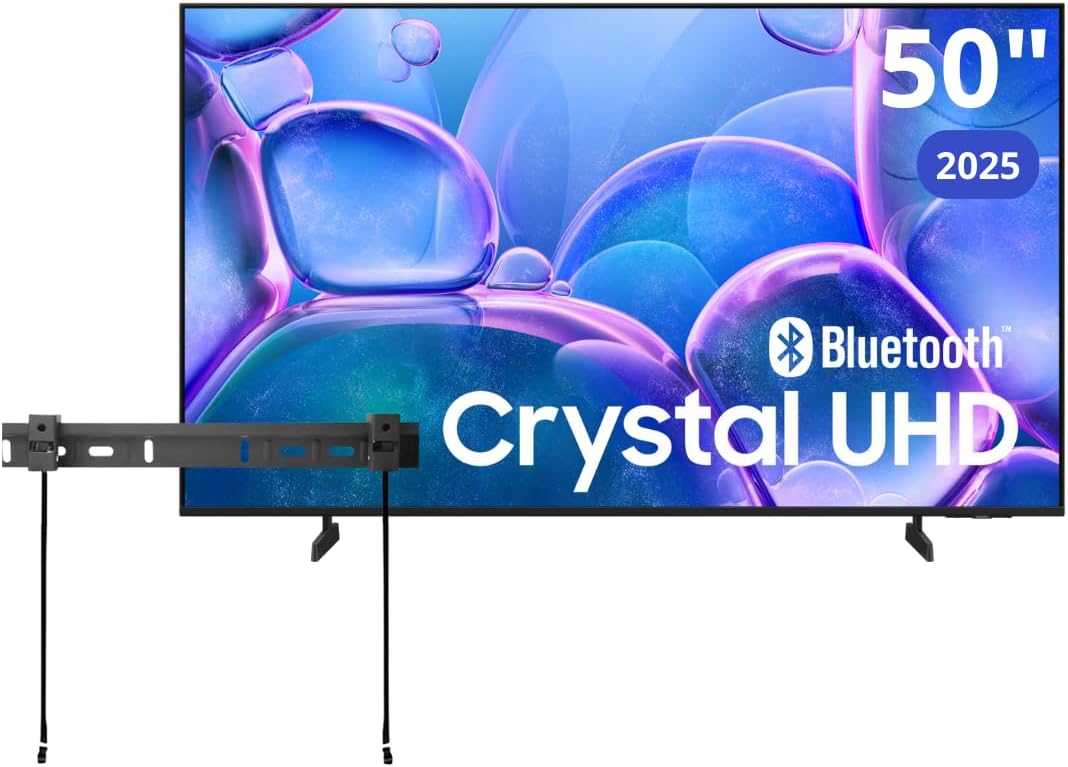 Samsung 50" Class Crystal UHD U7900F (2025) 4K Smart TV HDR 10+ Motion Xcelerator Bluetooth Bixby, Alexa, Google Assistant with Wall Mount(Renewed) 50-INCH
