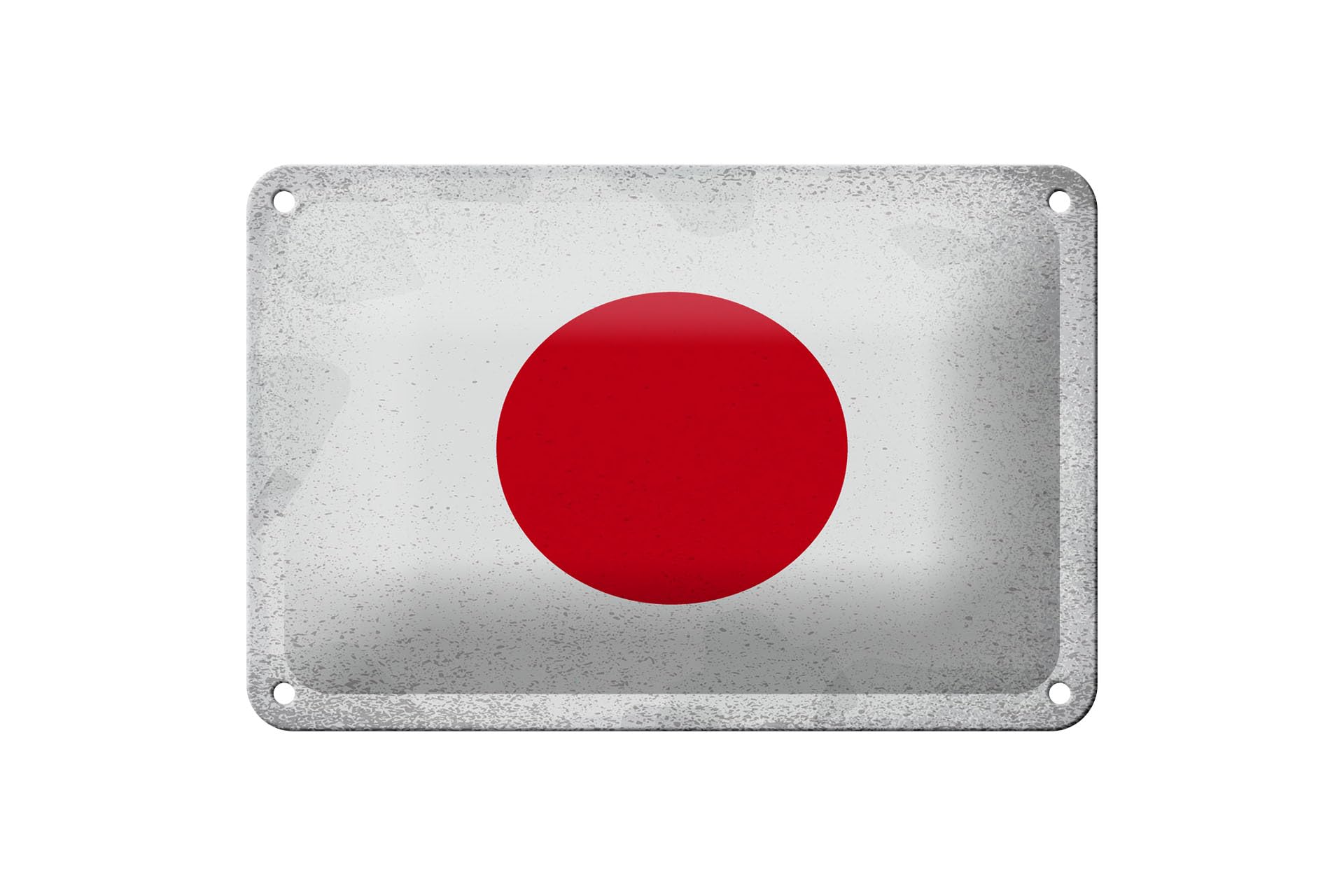 Femer Girls Multicoloured Tin Sign Japanese Flag 18 X 12 Cm Flag Of Japan Vintage Decorative Sign