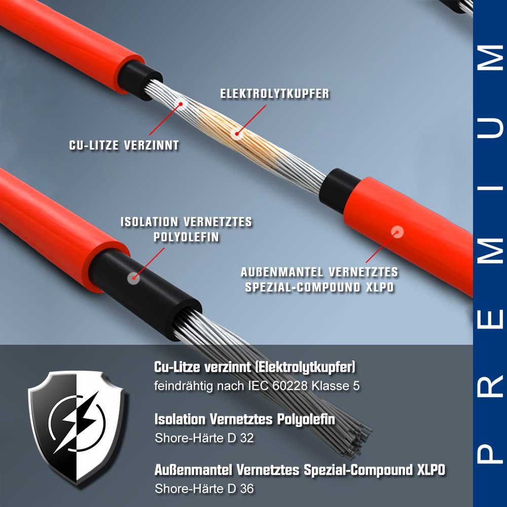 Cavo Solare TUV Con Connettore 4mm 6mm Per Connessione - Foto 7