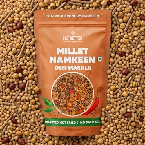 Image of Millet Namkeen - Desi Masala - Chatpata, Healthy Namkeen Snack - Roasted, Not Fried | No Palm Oil | Healthy Replacement of Chips & Bhujia (Pack of 1-100 gm)