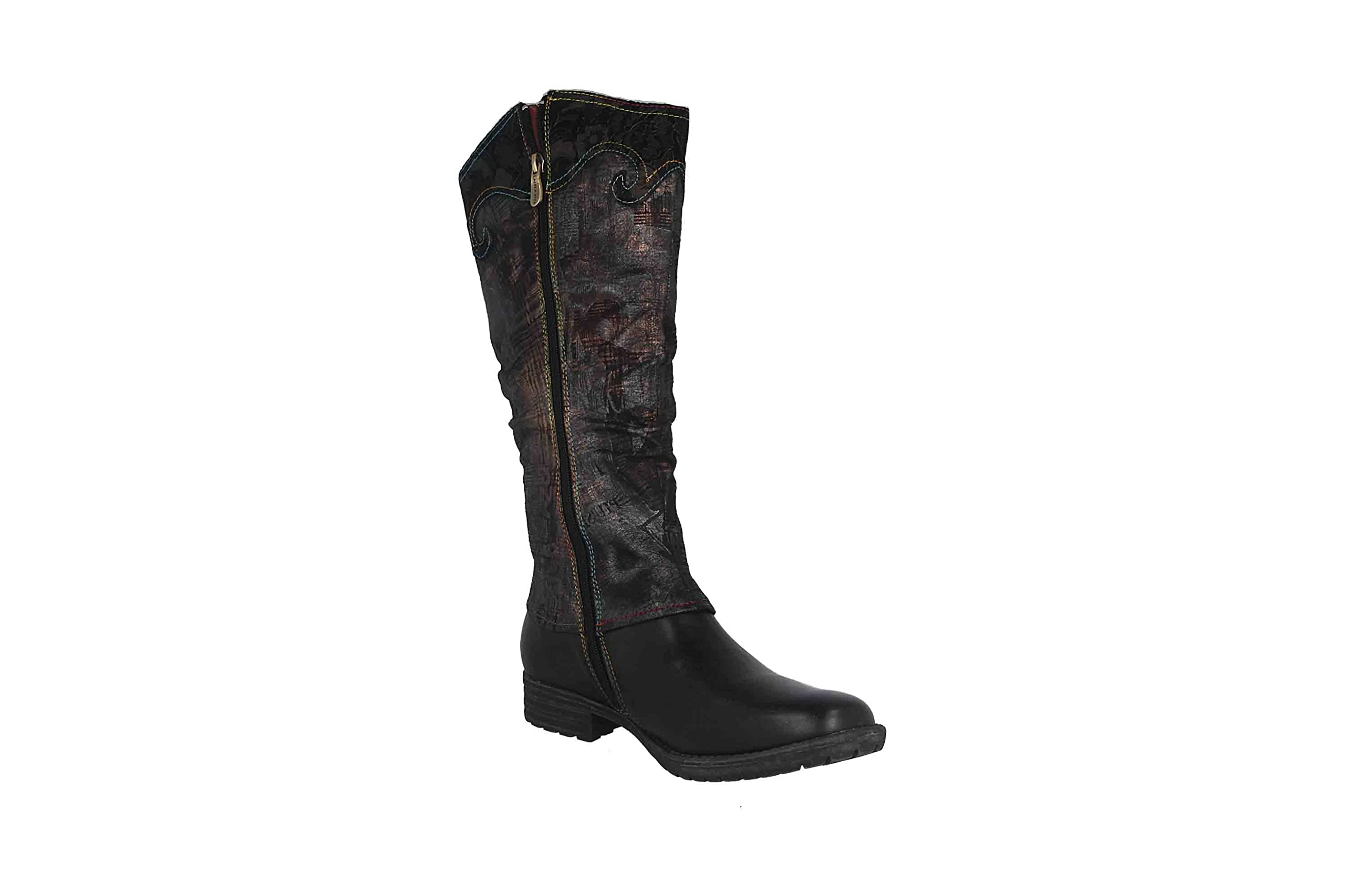 Laura Vita Stiefel in Übergrößen Schwarz Gacmayo 15 Noir große Damenschuhe