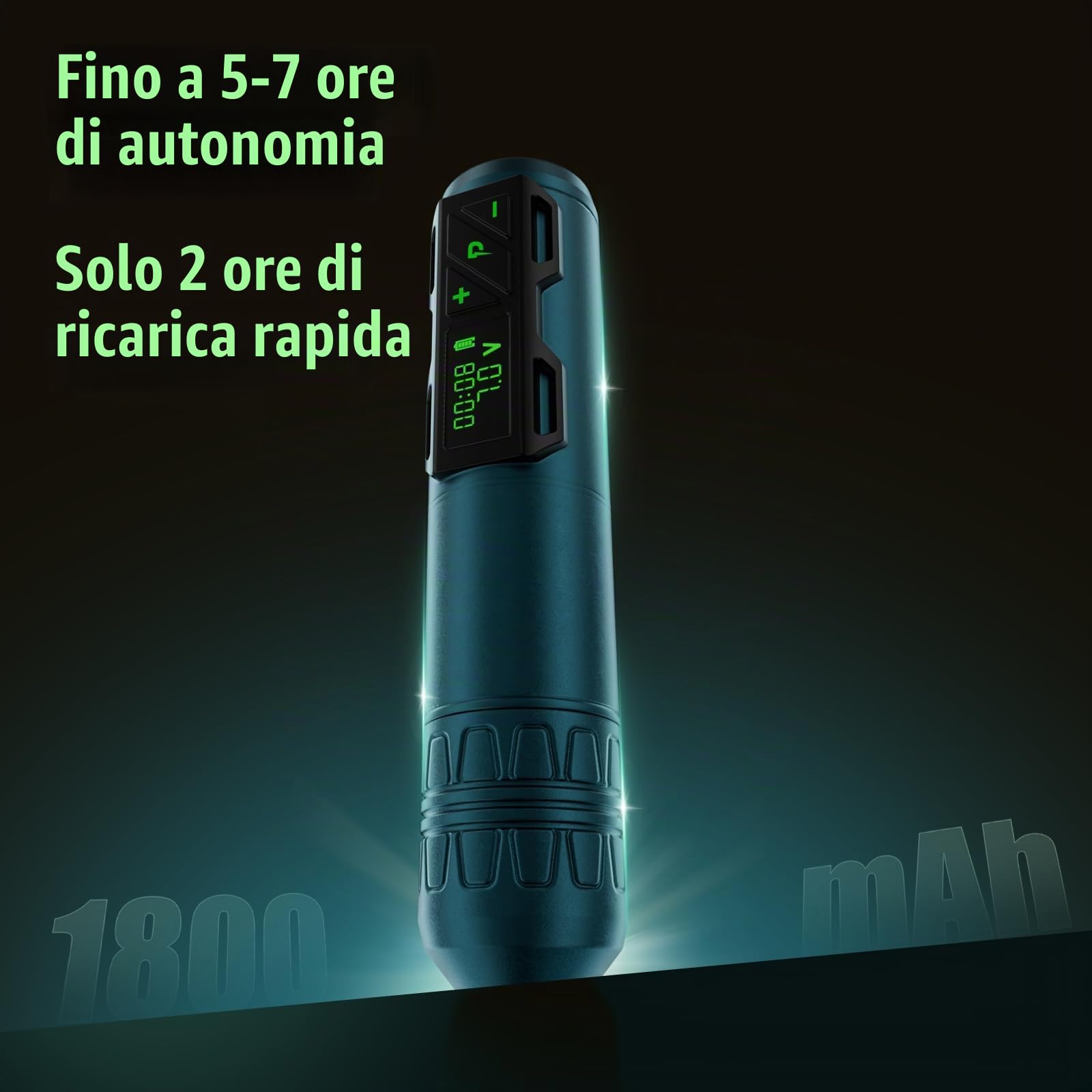 INKin Kit Tatuaggi, Macchinetta Tatuaggi Senza Fili con 3.5mm Stroke e 1800mAh Batterie, Macchina Tatuaggi Kit Completo con Aghi Tattoo Pelle Sintetica Tattoo Inchiostro Tatuaggi per Principianti