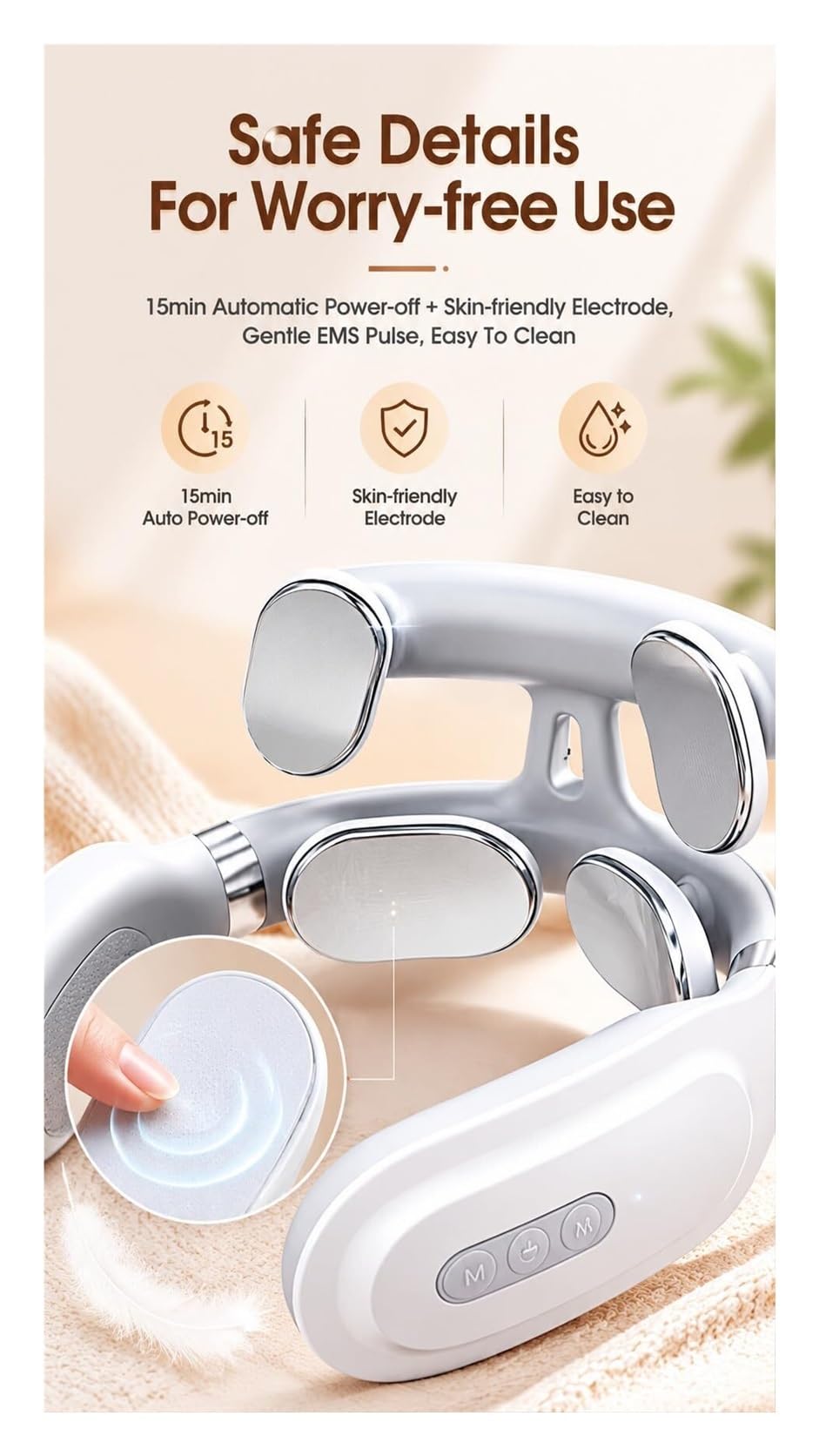 Masseur Cervical Rechargeable à 4 Têtes
