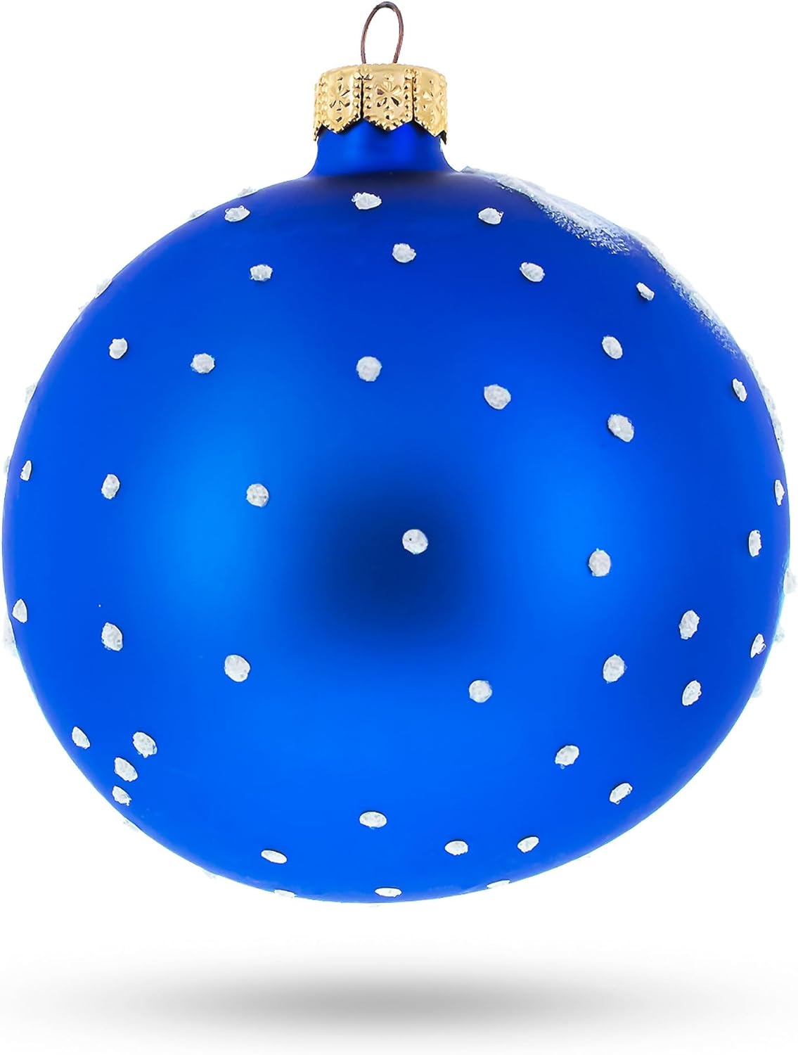 Snowman Family Glass Ball Christmas Ornament 4 Inches - Image 3