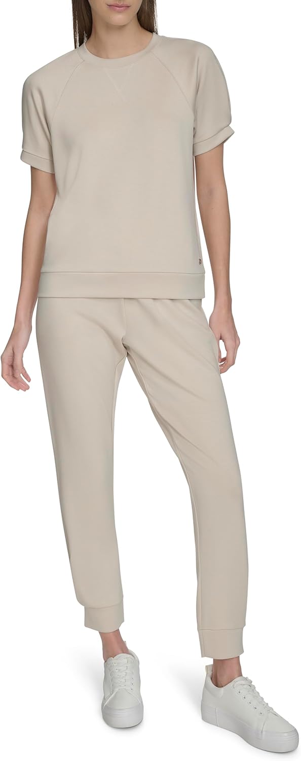 Andrew Marc Womens Short Sleeve Shoulder Detailing Relaxed Fit Pullover - Image 2