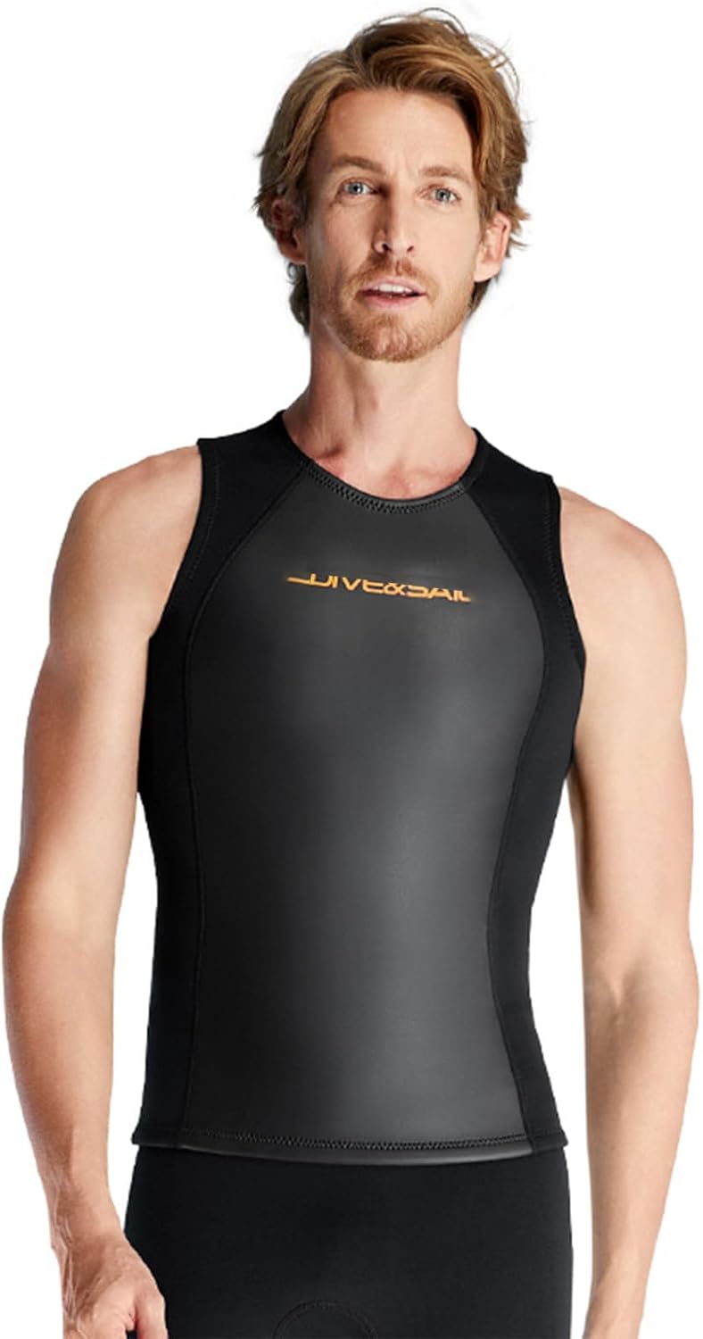 2 Pieces Diving Suit Sleeveless Wetsuit Vest Pants 2mm Neoprene Wet Suit Top Jacket for Men Women Swimming Leggings