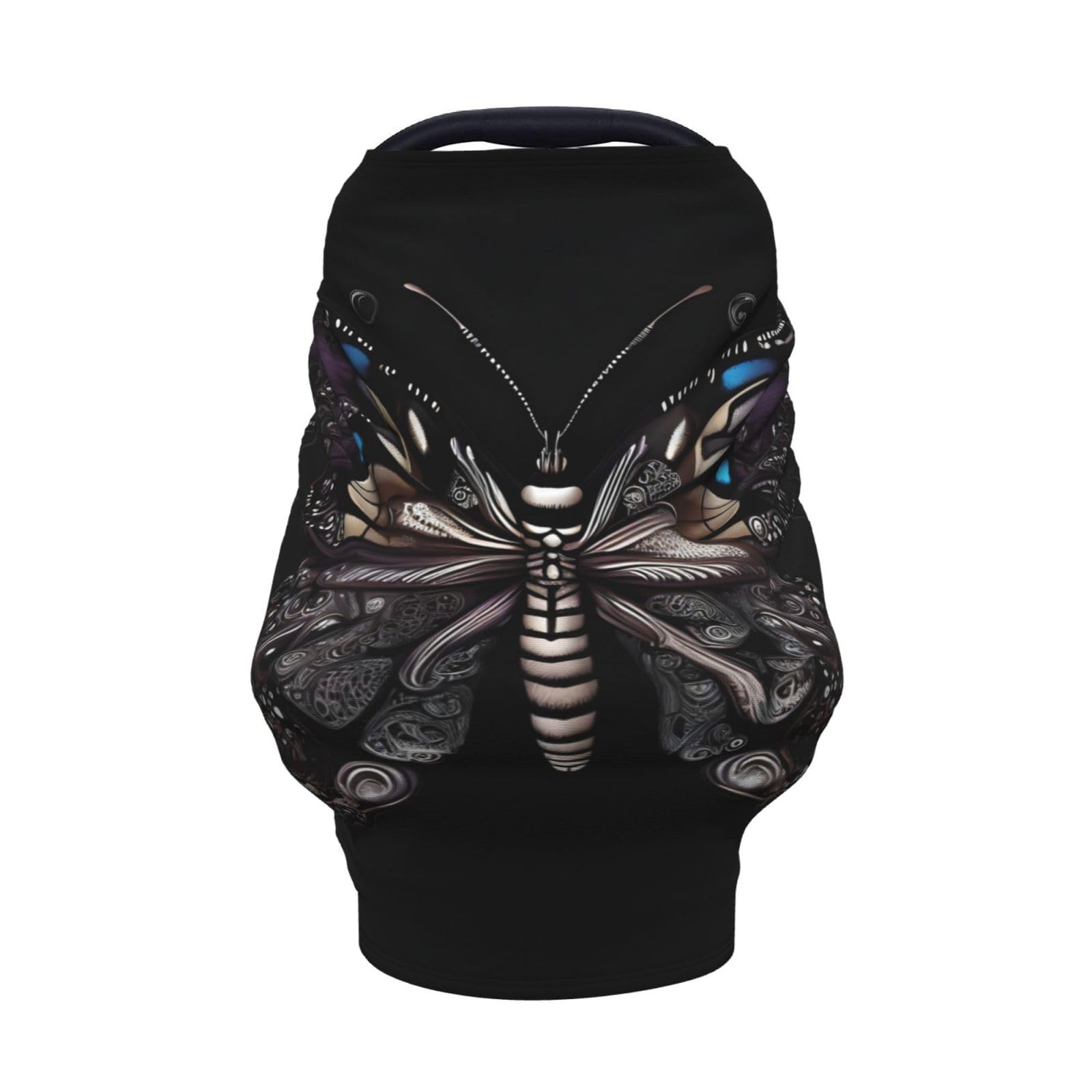 XZDHYZ Science Butterfly Versatile full-print Stroller Chair Cover/Nursing Cover, specially designed for your baby, Black