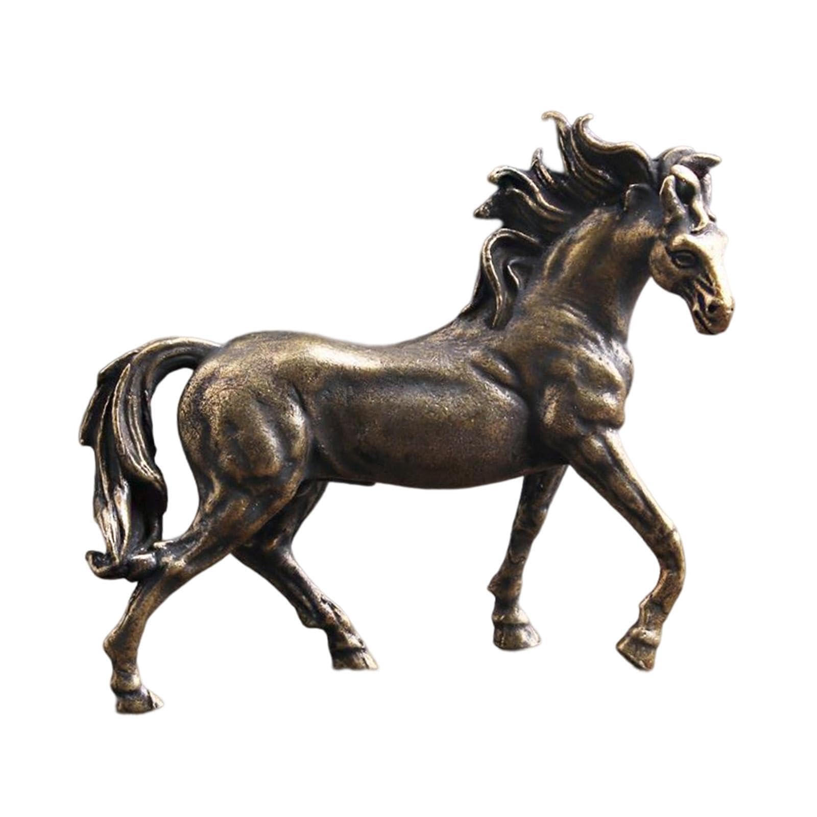 PIXZCSA Living Room Decoration Shop Window Home Decor Stylish Horse Ornament For Stunning Home Display Horse Sculpture Bookshelf, Head to the Right, 7.2x6.3cm