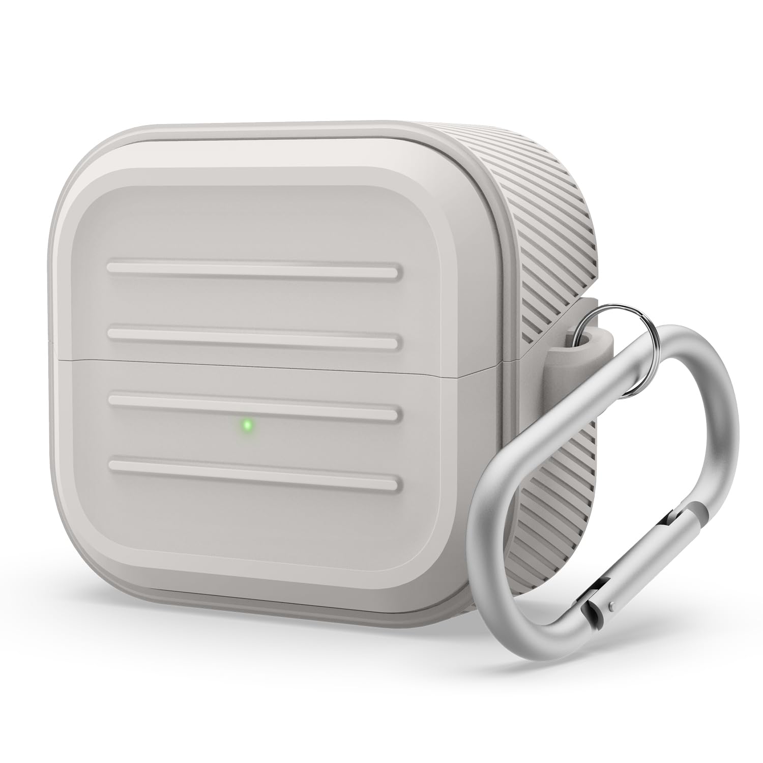 elago Armor Hang compatible with Samsung Galaxy Buds 3/3 Pro case cover with carabiner - Stone