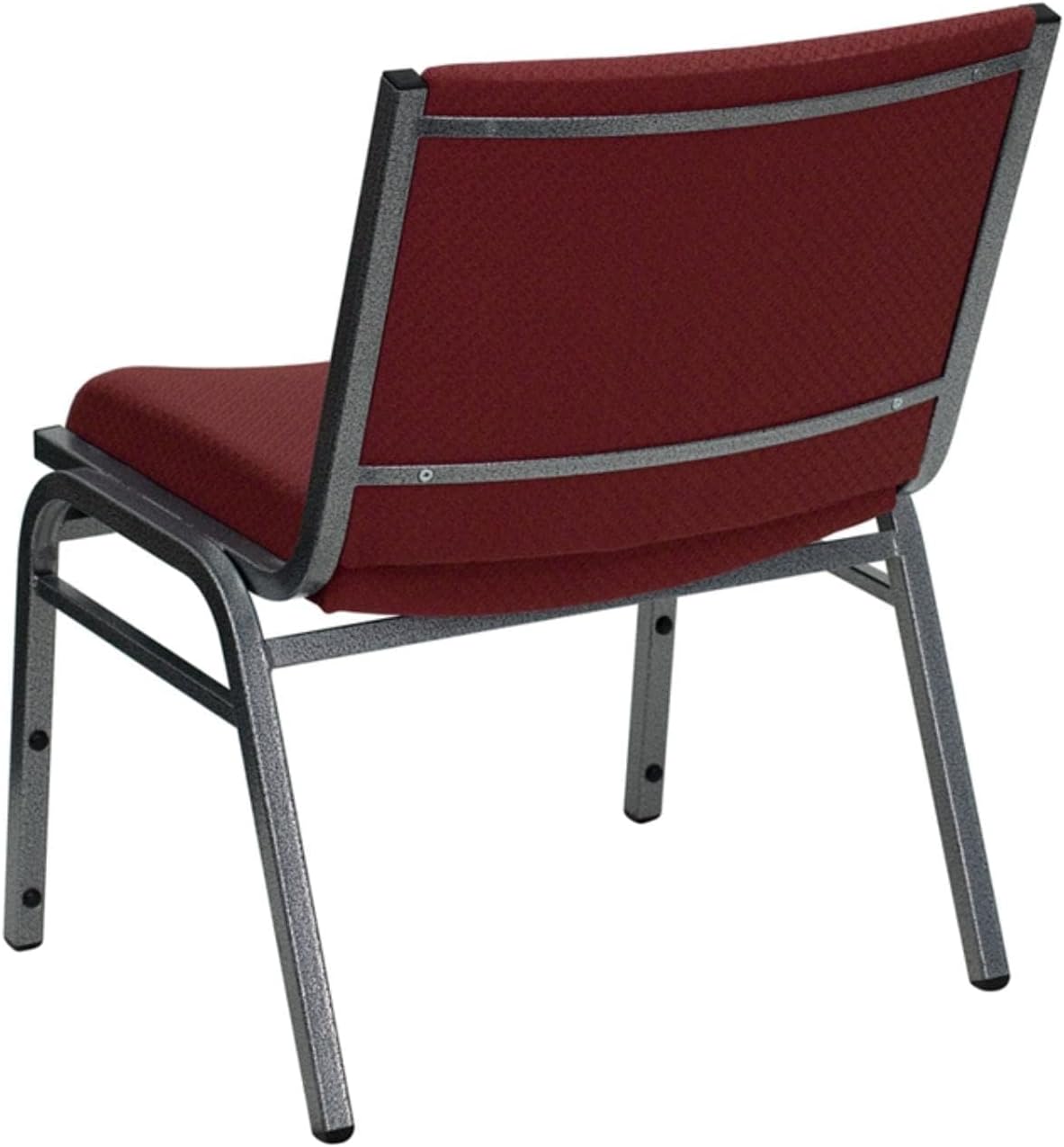 Flash Furniture HERCULES Series Big & Tall 1000 lb. Rated Burgundy Fabric Stack Chair with Ganging Bracket