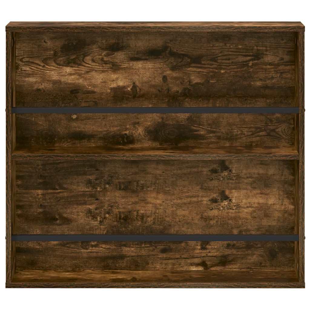 Générique Regał ścienny na czasopisma 2 szt., drewno inżynieryjne wędzony dąb 80 x 12 x 70 cm, nowoczesny design z regulowanymi półkami do przechowywania czasopism i broszur