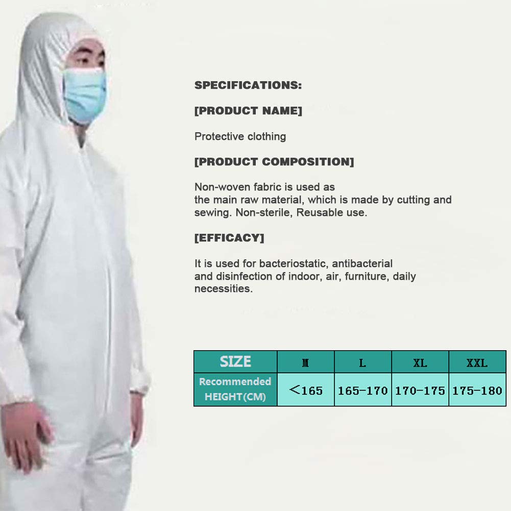 Mono de protección anti-estático de ácido químico alcalino Aceite antiestático Compuesto Protección traje de tela SMS Mono,desechable,elástico Cuff,M