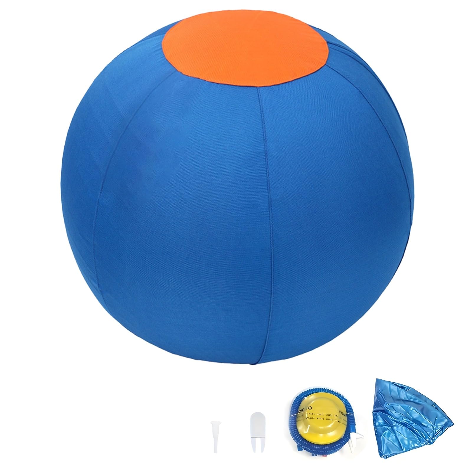 Pelota de entrenamiento para perros, pelota de pastoreo azul, juguete de pelota de caballo de PVC y poliéster de 17.7 pulgadas, pelota de entrenamiento para mascotas, fomenta el instinto natural de
