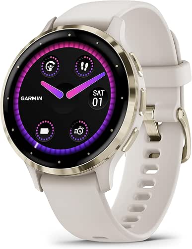 Garmin Venu 3S Soft Gold Stainless Steel Bezel 1.2-Inch AMOLED