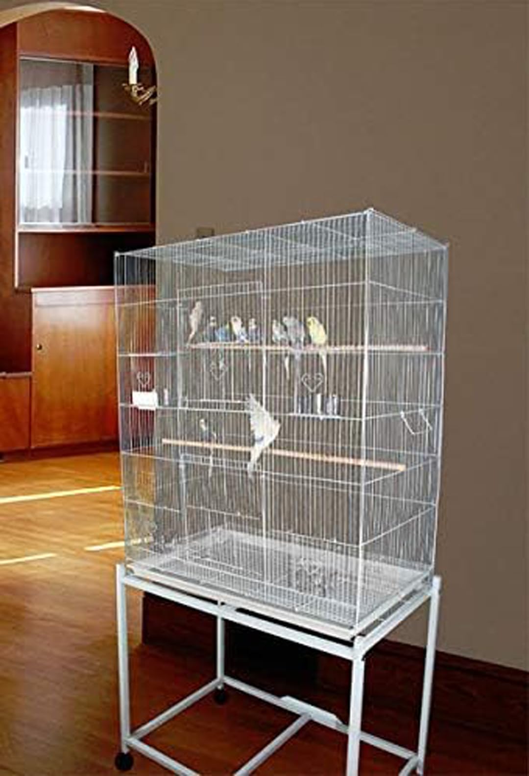 Large Flight Cockatiel Sugar Glider Finch Parakeet Breeding Cage 30" Wide x 18" Deep x 36" Tall with Rolling Stand