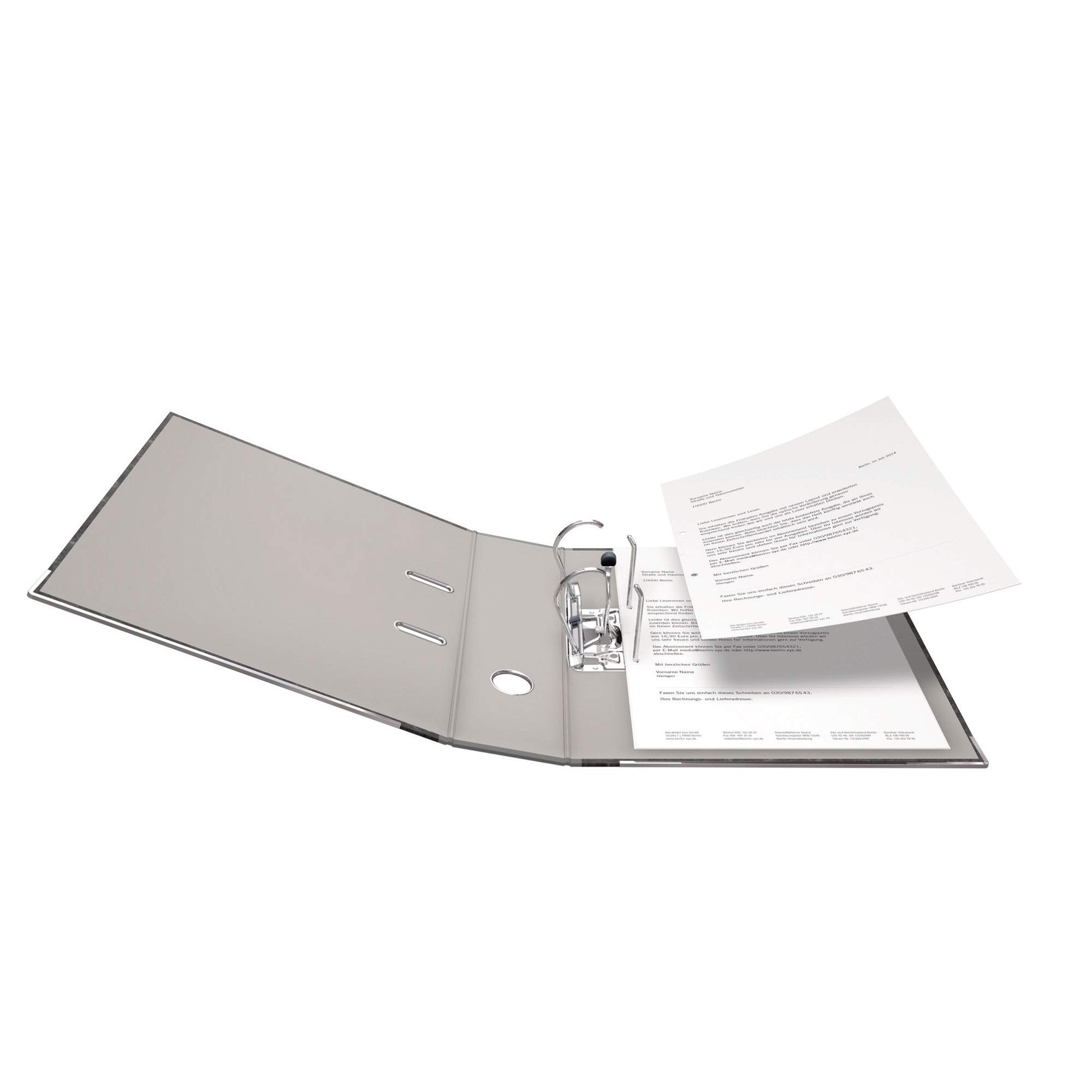 Exacompta Falken - Réf. 10311975002F - 1 Classeur à levier Papier marbré A4 RECYCLING - Gris-dos gris