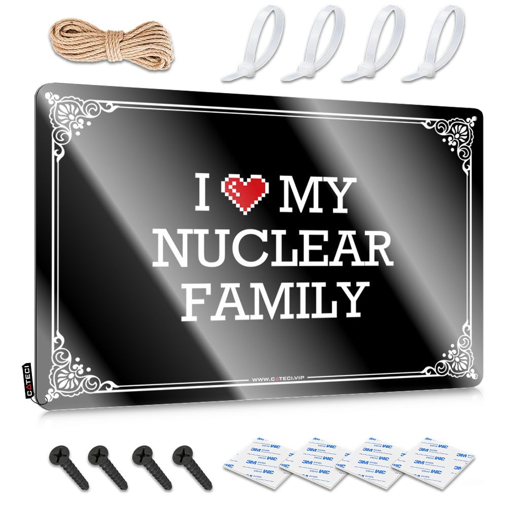 Fzfn Colour Plaques Nice Gorgeous I Love My Nuclear Family For Gate - Holiday Customizable(30X40cm)