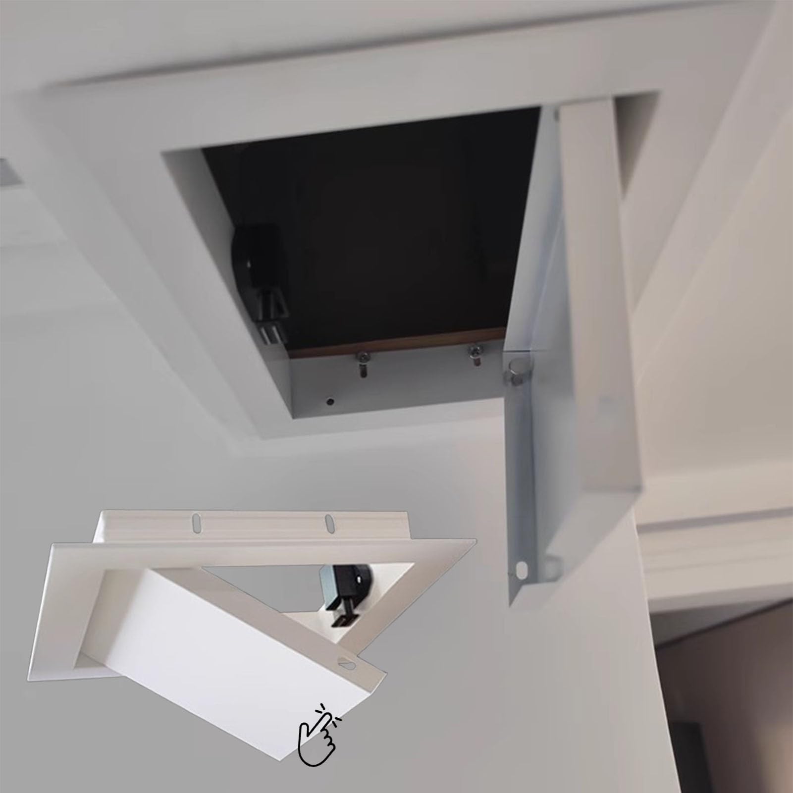 Panel de acceso para techo/pared, 25,4 x 25,4 cm, cubierta de escotilla de inspección de ático para fontanería, medidor de ventilación, caja de acceso, placa de puerta de acceso personalizable para un