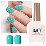 GAOY Blue Gel Nail Polish, 16ml Soak Off Gel Polish, UV Light Cure for Nail Art DIY Manicure at Home, 2455 Emerald Lake