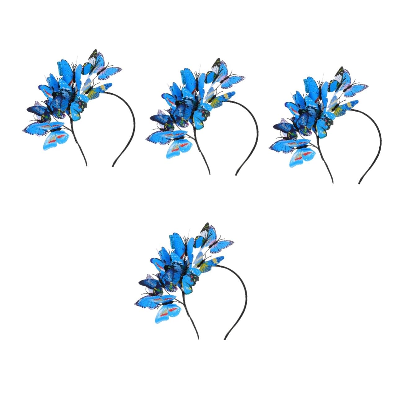 FOMIYES 4 Piezas Diadema Con Lazo Tocados De Mariposas Diadema De Fiesta De Té Diadema Decorativa Accesorio Para El Cabello Diademas De Fiesta Novia Venda Resina