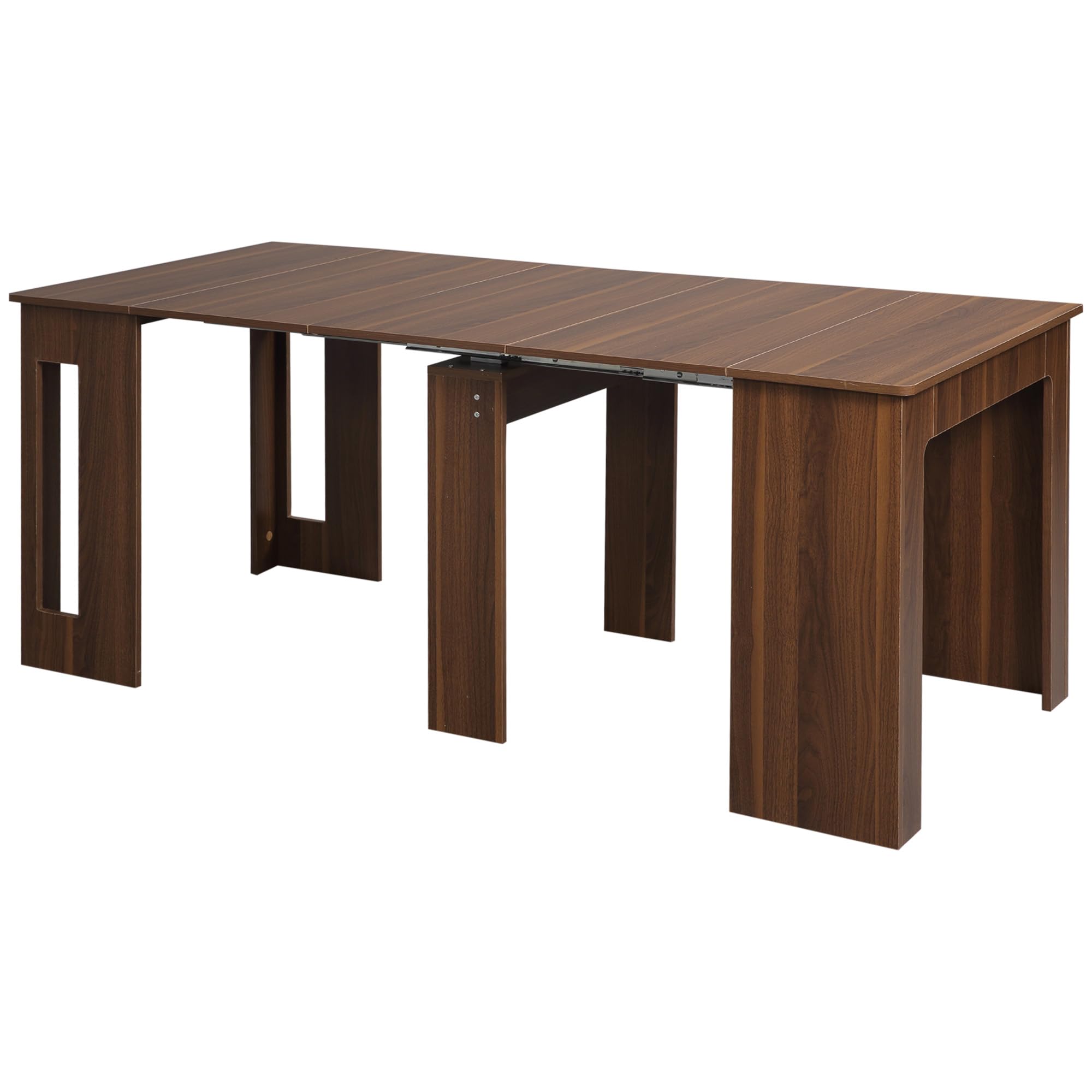 HOMCOM 23.6in-70.9in Table à Manger Extensible 6-8 pers. Brun Clair