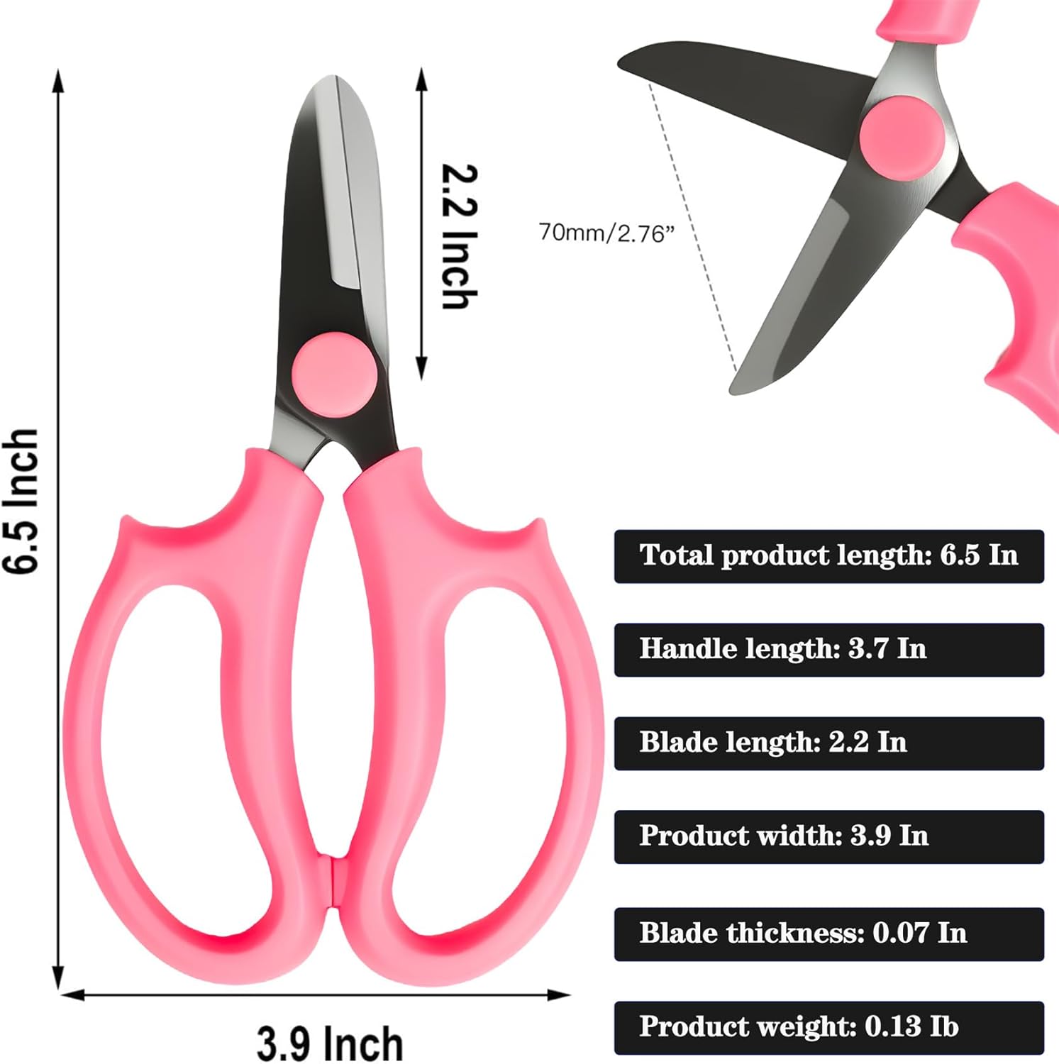 Garden Flower Scissors,3 PCS Stainless Steel Fresh Flower Cutter with Comfortable Grip Handles, Floral Shears for Stems, Rose, Plant, Fruit Picking Trimming