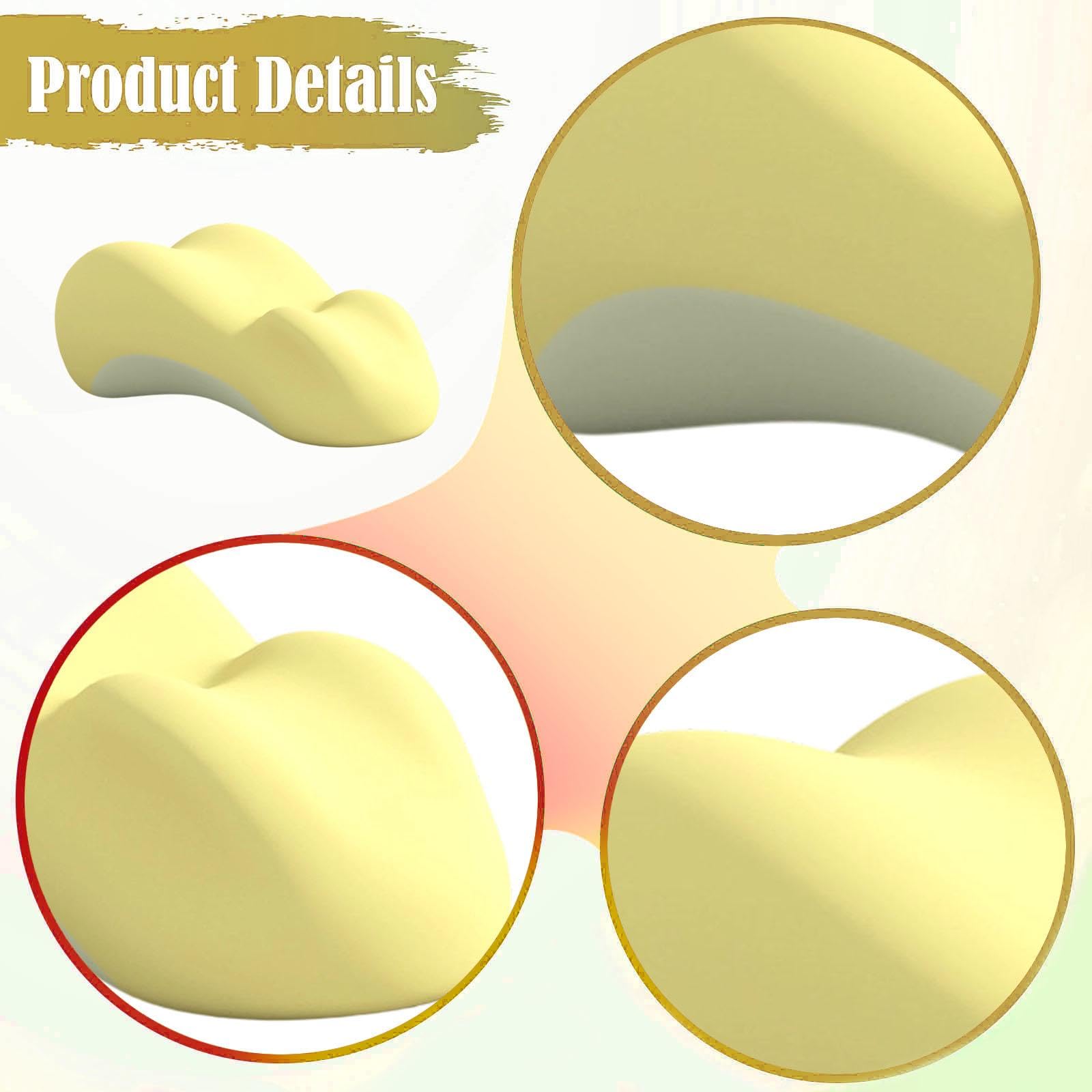 Colcolo Almohada de Lectura para Cama, de Espuma viscoelástica, elevadora de piernas, para sofá, Dormitorio, cómoda, Transpirable, Ligera, versátil, Amarillo