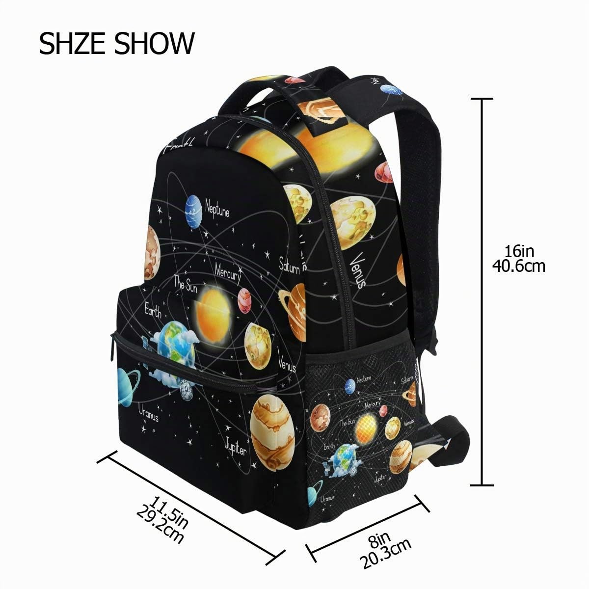 Sac à Dos d'école de système Solaire pour garçons, Filles, Sac de Voyage pour Enfants, Cartable