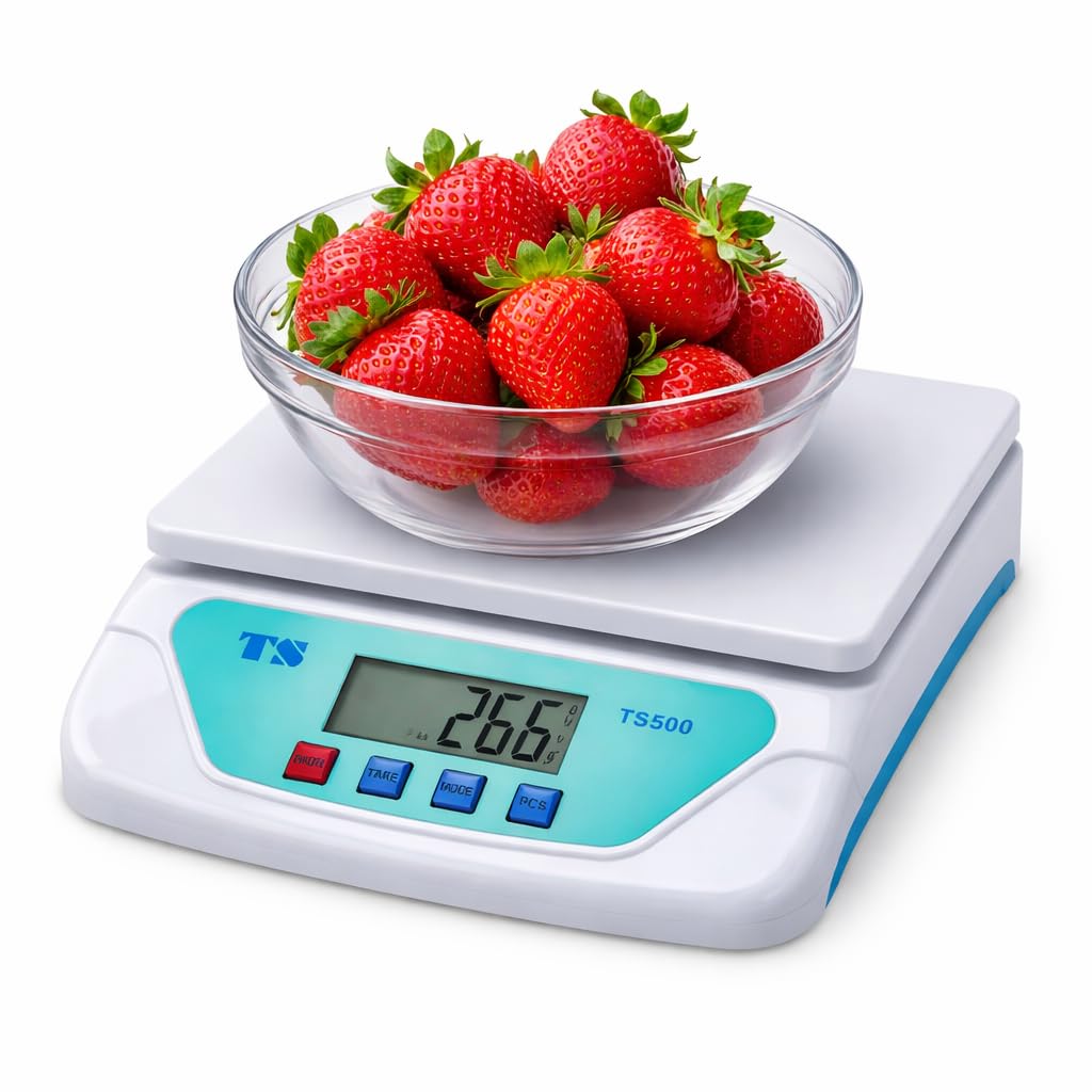 Digital Weighing Scale 30kg Capacity | High Precision Electronic Kitchen & Shop Weight Machine with LCD Display | Multipurpose Food & Grocery Scale [TS 500]