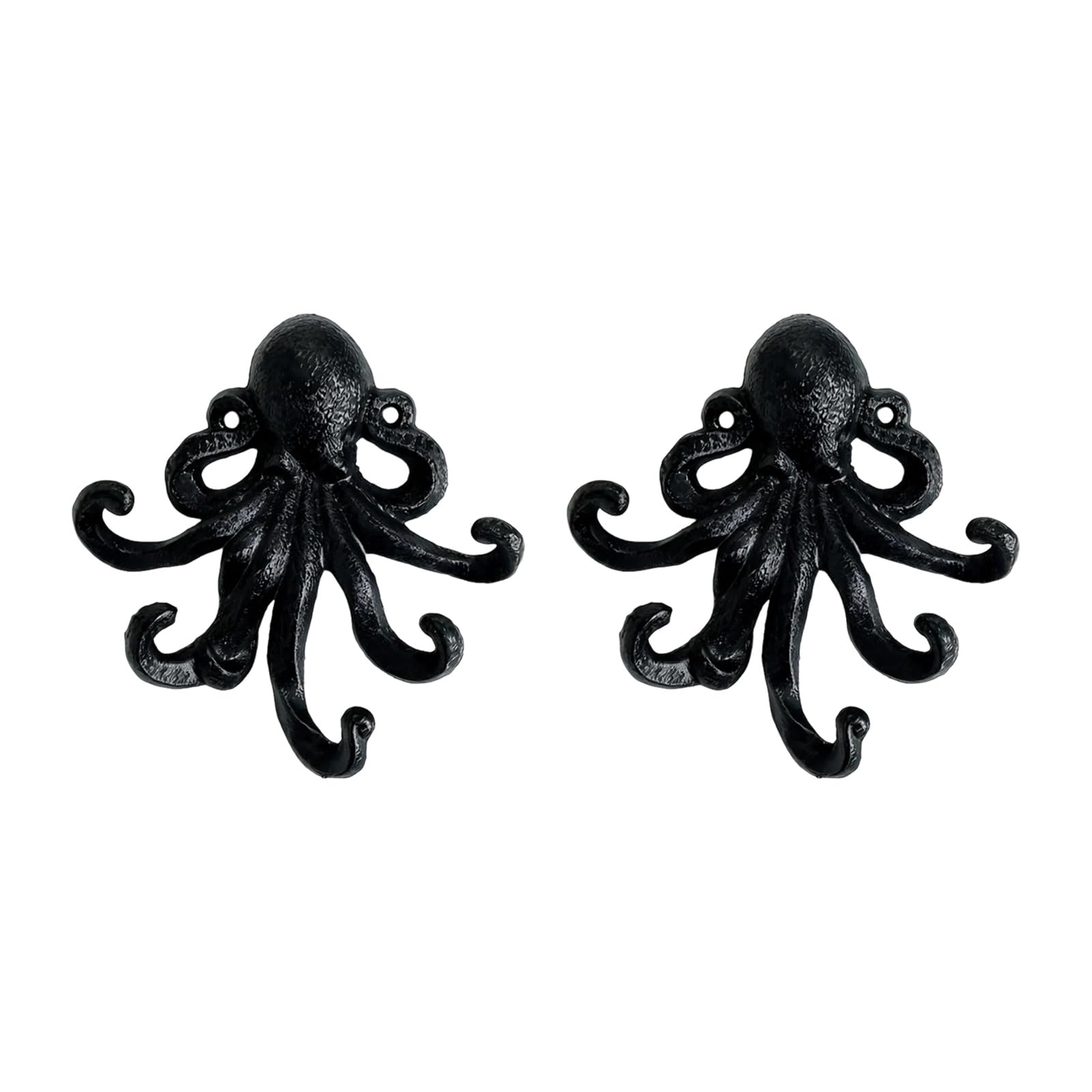 Shntig C Decorative Iron Octopuses Wall Hook With 8 Sturdy Arms Decorative Oat Hook Perfect For Organizing Entryway Or Outdoor Space Small Tool Organizer