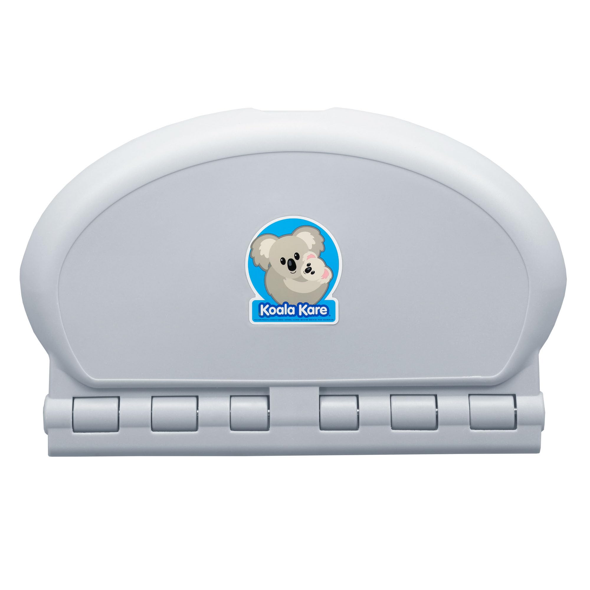 Cambiador de pañales Koala Kare ovalado para montar en la pared, correas de protección infantil higiénicas y duraderas y barra pivotante de acero interna, modelo KB208 01