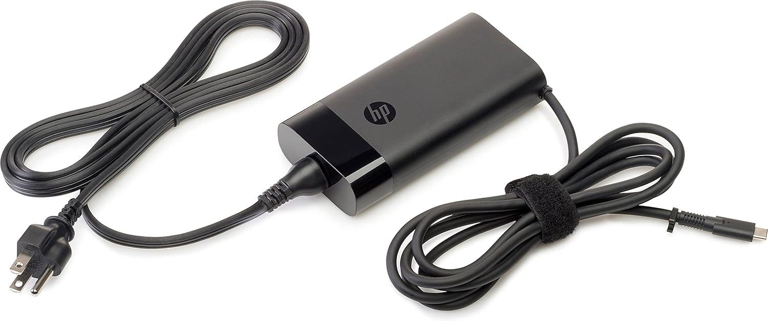 HP Adattatore di Alimentazione USB-​C da 90 W, Compatibile con EliteBook 1040 G4, Nero