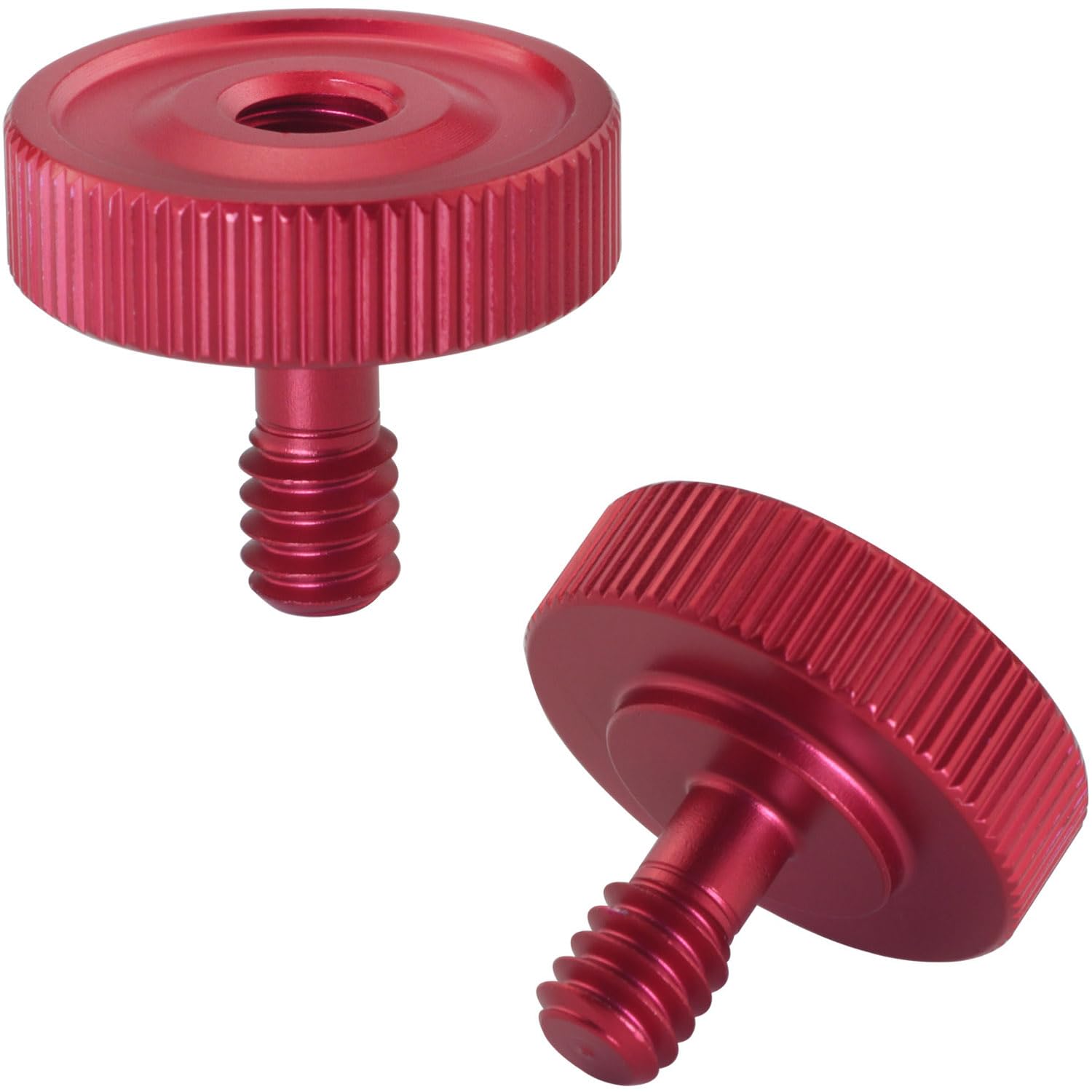 LUORNG 2PCS Adapter Screws for Tripods 1/4 Male to 1/4 Female Aluminum for L-Bracket Camera Camera Stands Fixed Flash Bracket Red for Connecting Photo Accessories