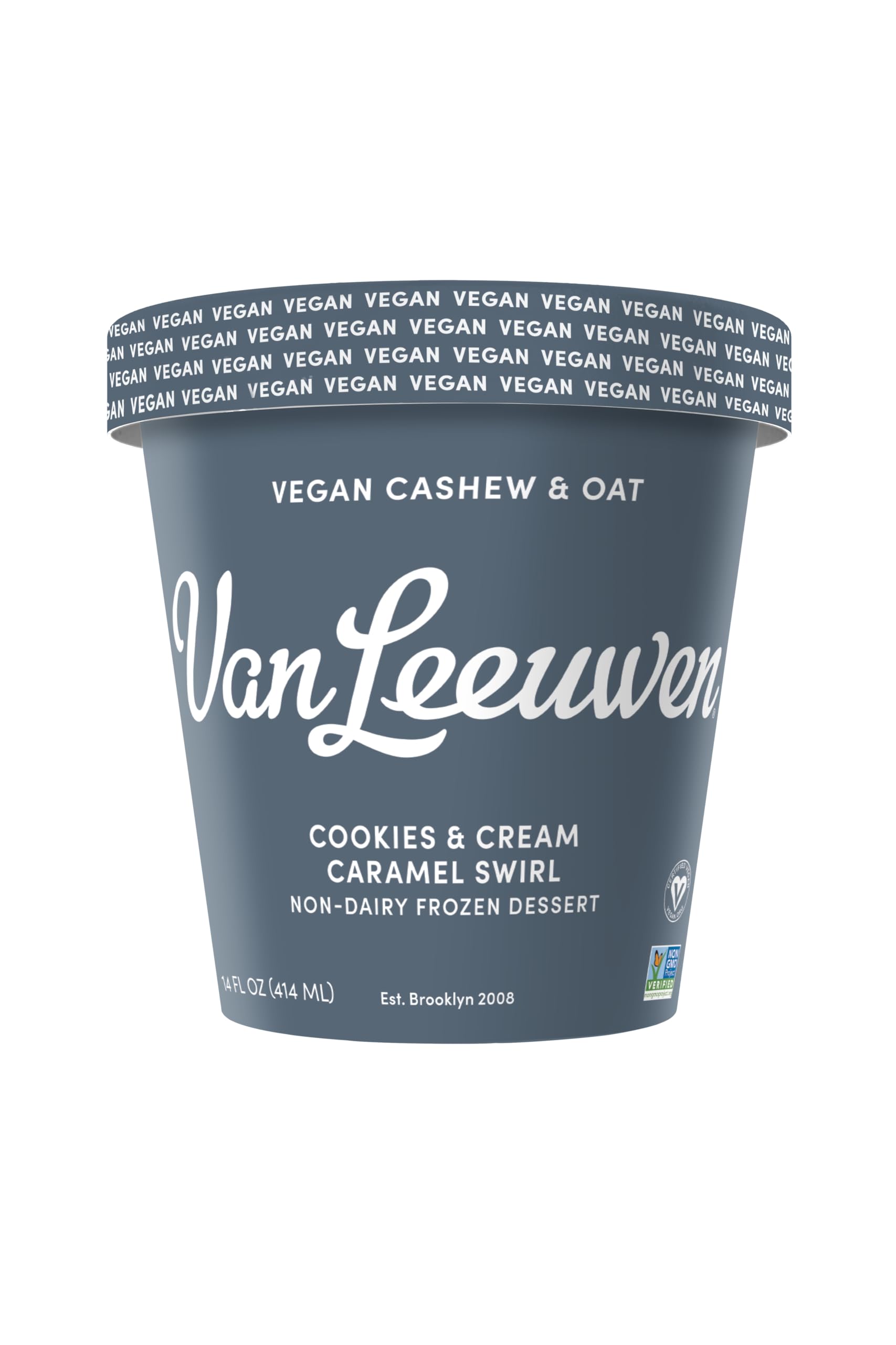 Van Leeuwen Vegan Cookies & Cream Caramel Swirl Non-Dairy Frozen