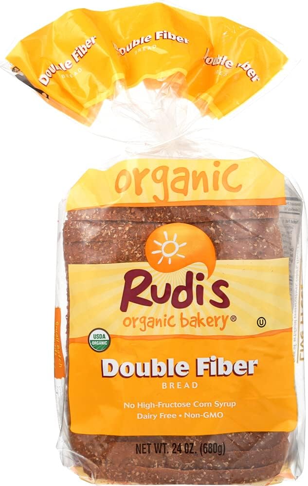 Rudis Organic Double Fiber Bread 24 Ounce (Pack of 8) - Pack Of 8