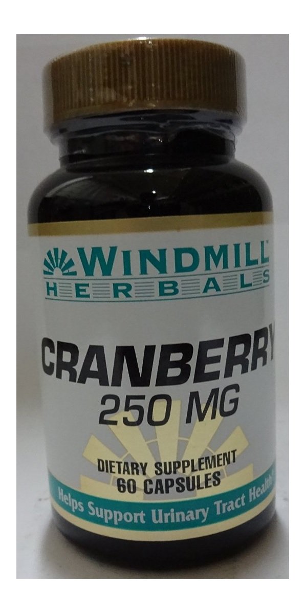 Windmill Cranberry Extract 250mg Capsules 60 Capsules Per Bottle (2 Bottles)